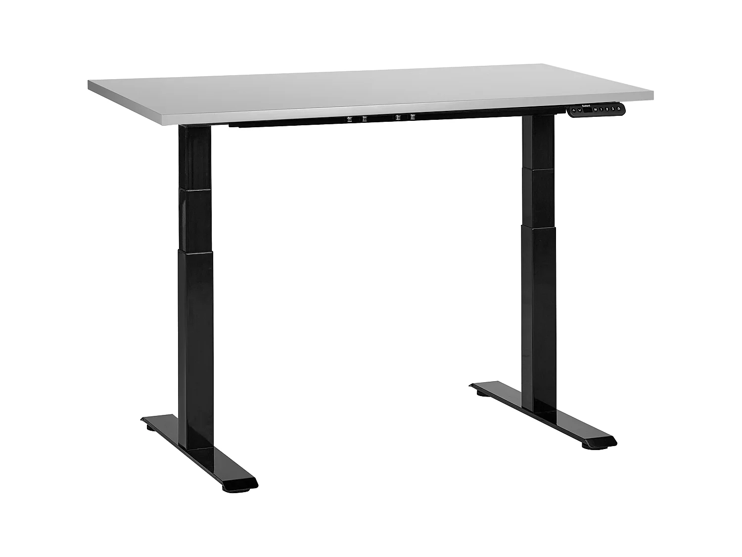 Bureau réglable en hauteur électriquement DESTINES Gris/noir 120 cm 72 cm