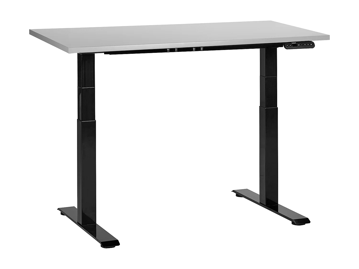 Secretária elevatória eletricamente ajustável cinzenta e preta 120 x 72 cm DESTINES