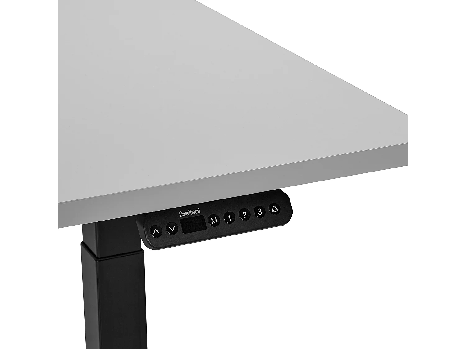 Secretária elevatória eletricamente ajustável cinzenta e preta 120 x 72 cm DESTINES