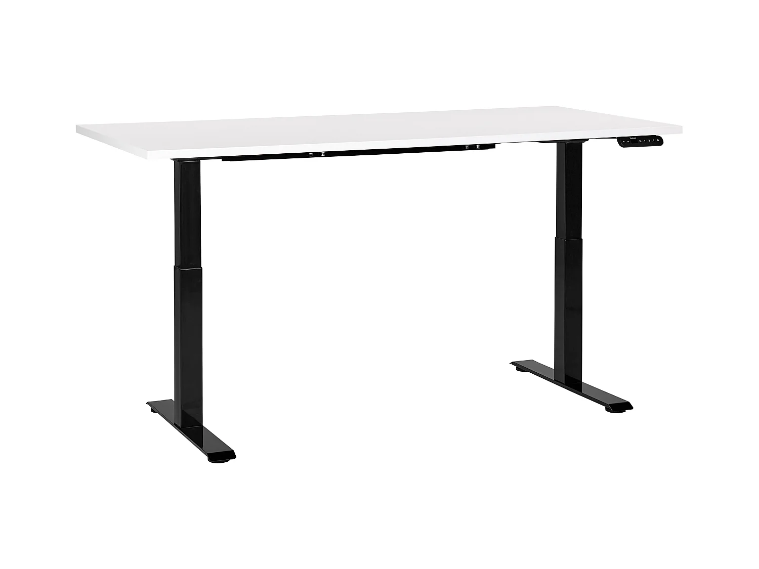 Elektrisch höhenverstellbarer Schreibtisch USB weiß/schwarz 160x72 cm DESTINES