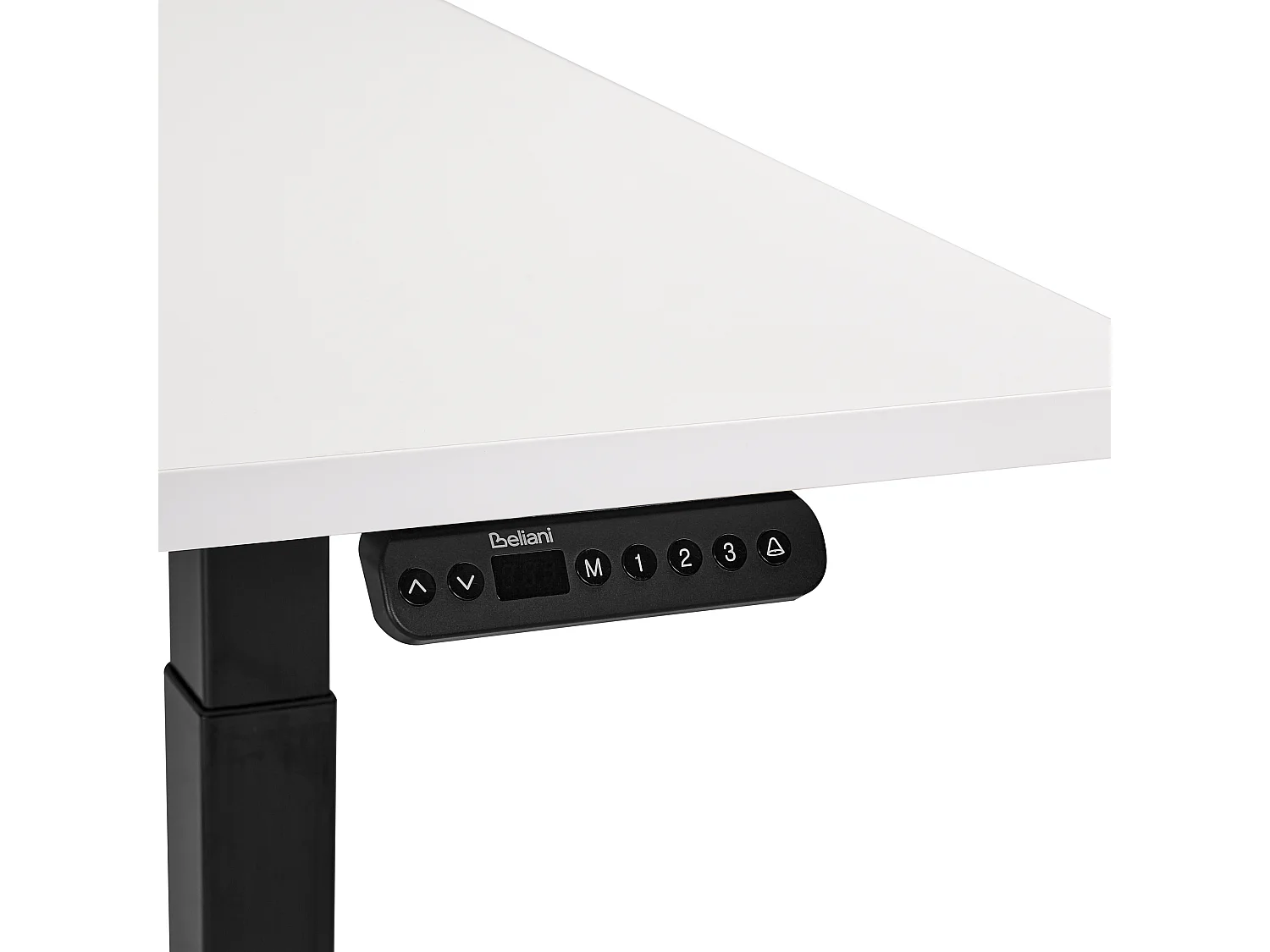 Elektrisch höhenverstellbarer Schreibtisch USB weiß/schwarz 160x72 cm DESTINES