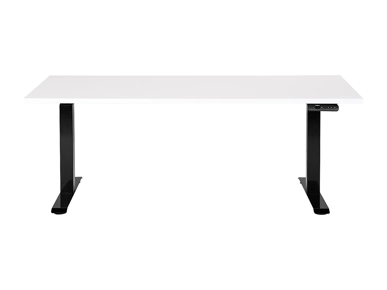 Elektrisch höhenverstellbarer Schreibtisch USB weiß/schwarz 160x72 cm DESTINES