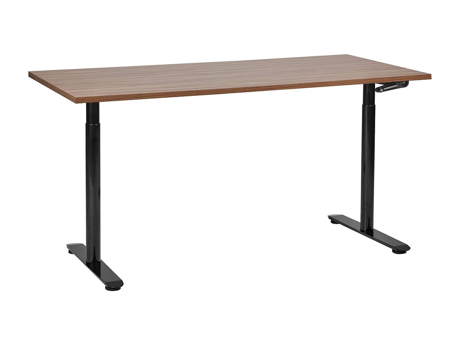 Scrivania regolabile legno scuro e nero 160 x 72 cm DESTINAS