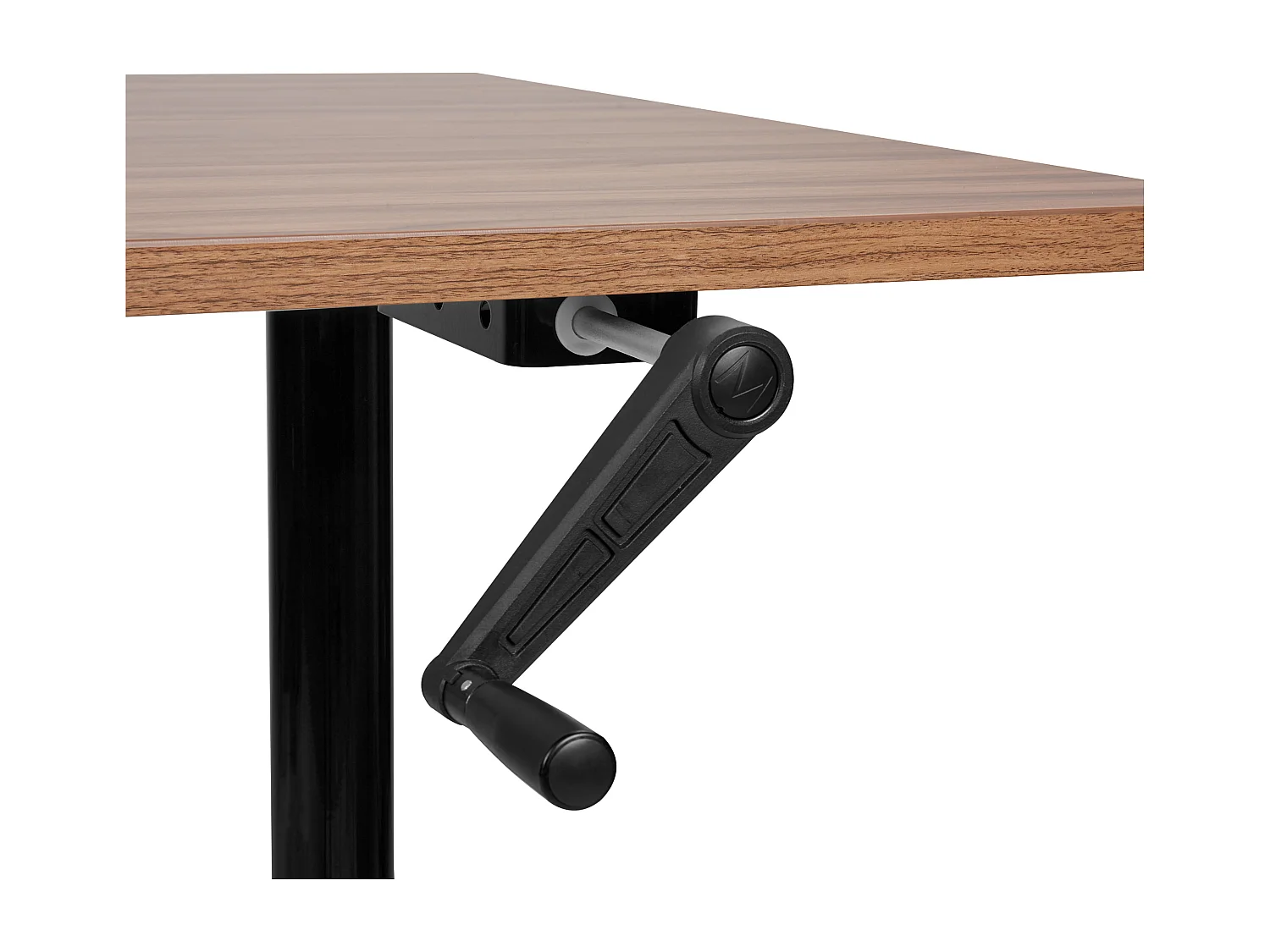 Höhenverstellbarer Schreibtisch mit Kurbel braun/schwarz 160x72 cm DESTINAS