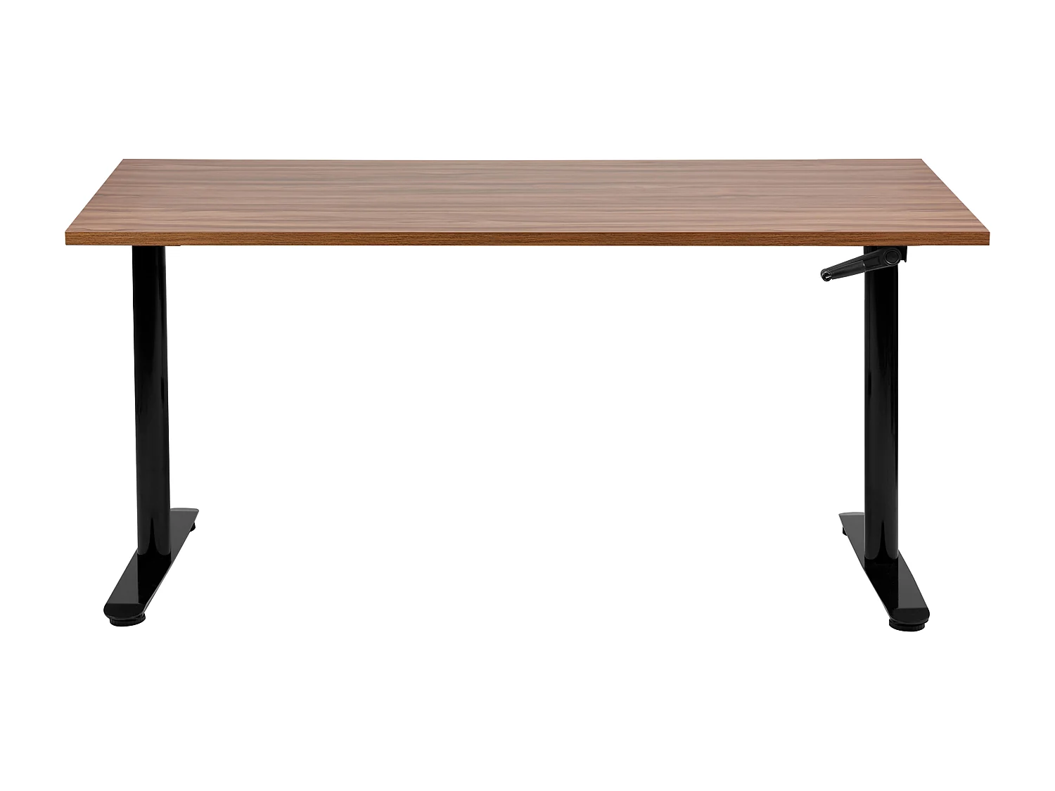Höhenverstellbarer Schreibtisch mit Kurbel braun/schwarz 160x72 cm DESTINAS
