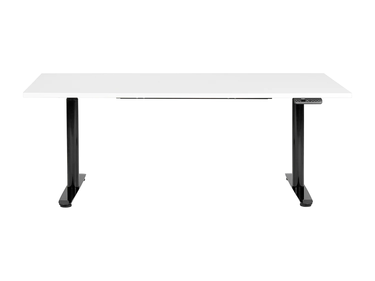 Bureau réglable en hauteur électriquement DESTINAS Blanc/noir 180 cm 80 cm