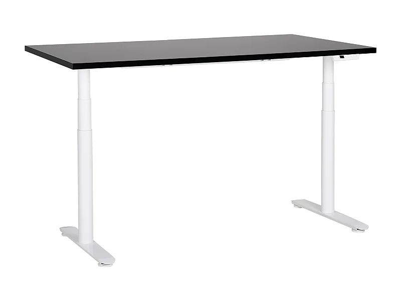 Schreibtisch schwarz / weiss 160 x 72 cm elektrisch höhenverstellbar DESTINAS
