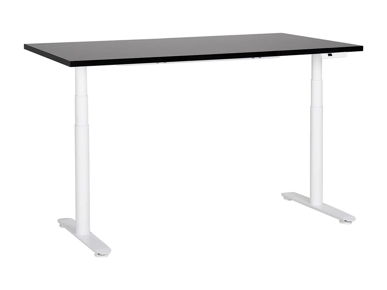 Scrivania regolabile elettricamente nero e bianco 160 x 72 cm DESTINAS