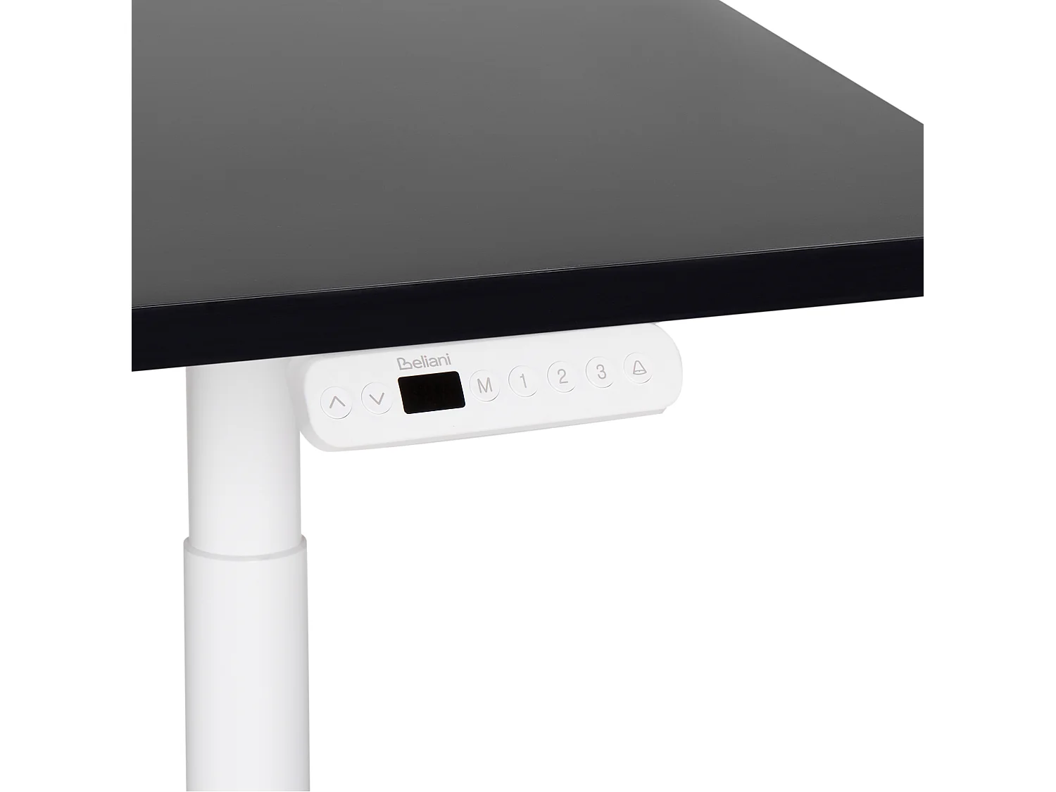 Scrivania regolabile elettricamente nero e bianco 160 x 72 cm DESTINAS