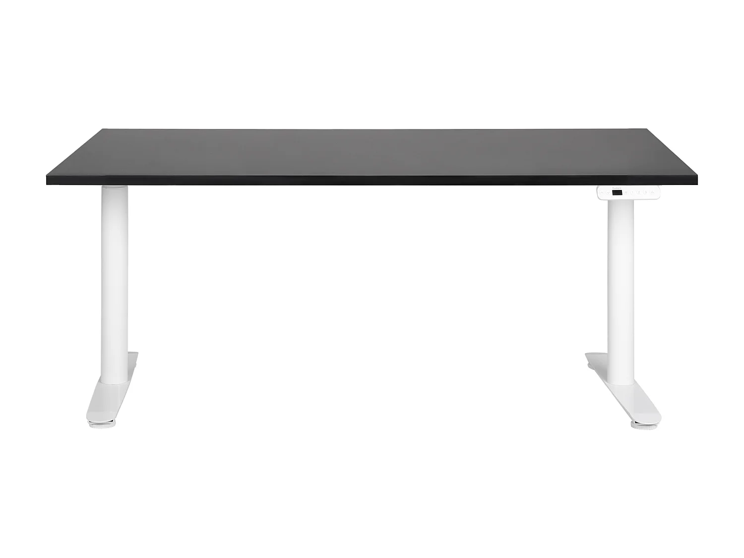 Scrivania regolabile elettricamente nero e bianco 160 x 72 cm DESTINAS