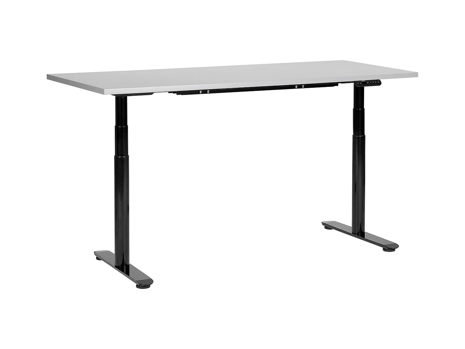 Elektrisch höhenverstellbarer Schreibtisch USB grau/schwarz 160x72 cm DESTINAS