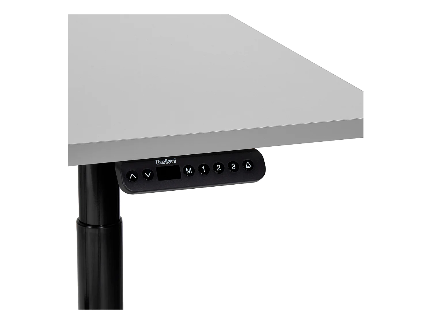 Elektrisch höhenverstellbarer Schreibtisch USB grau/schwarz 160x72 cm DESTINAS