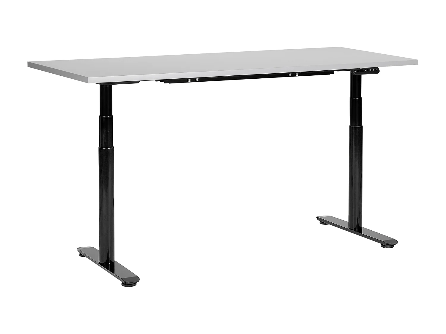 Escritorio de altura regulable eléctrico gris y negro 160 x 72 cm DESTINAS