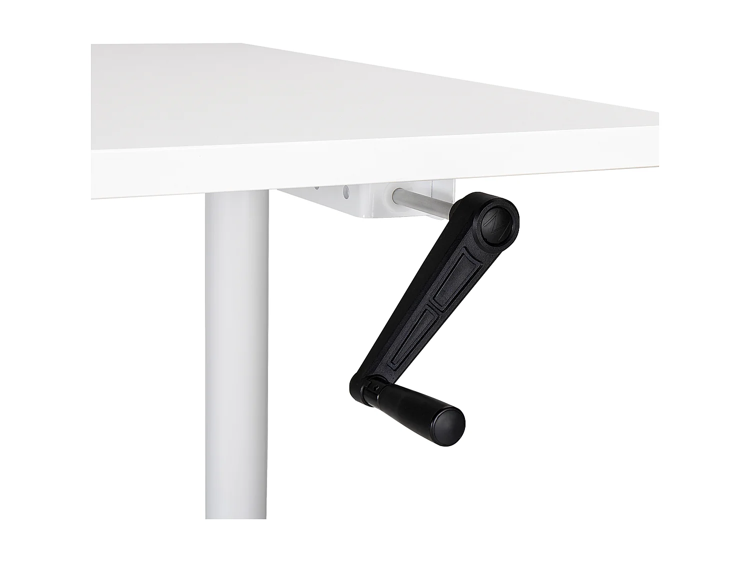 Höhenverstellbarer Schreibtisch mit Kurbel weiß 120x72 cm DESTINAS