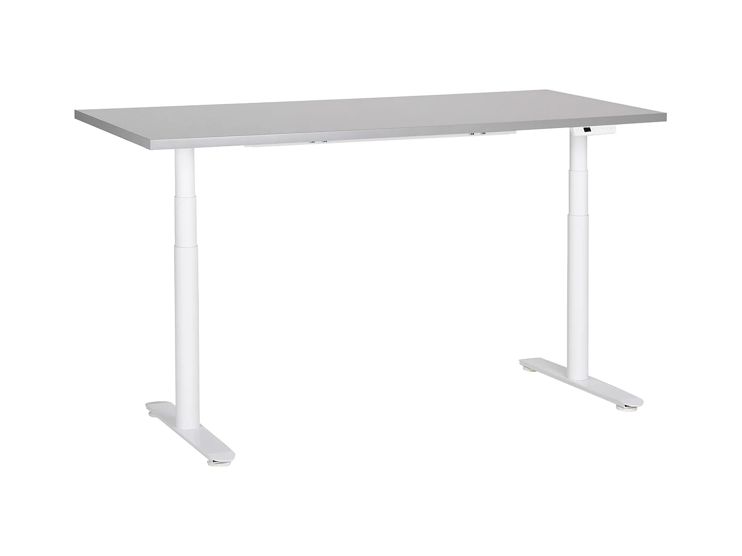 Bureau réglable en hauteur électriquement DESTINAS Gris/blanc 160 cm 72 cm