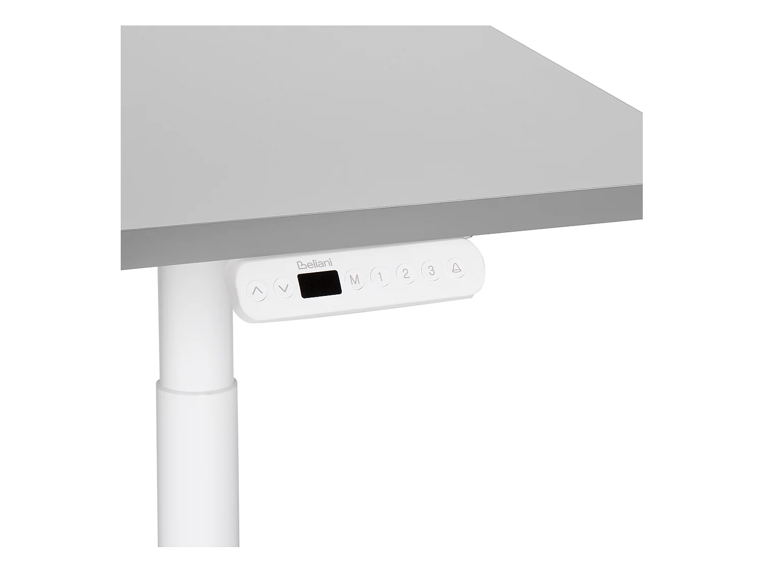 Scrivania regolabile elettricamente grigio e bianco 160 x 72 cm DESTINAS