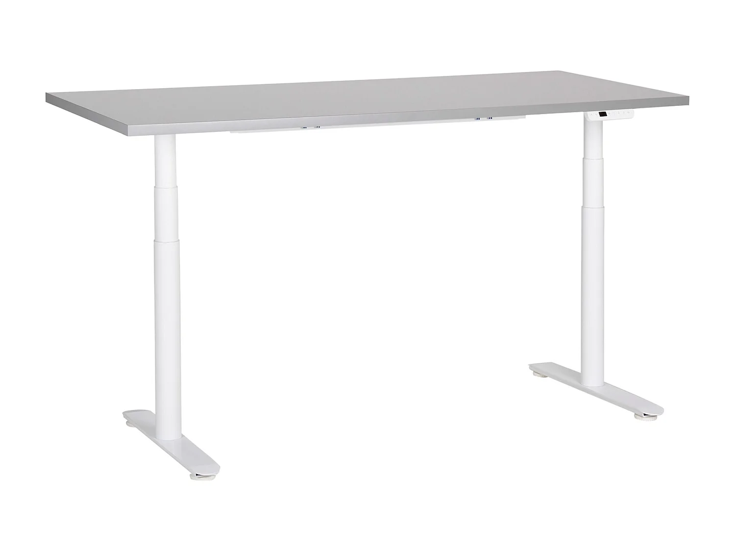 Scrivania regolabile elettricamente grigio e bianco 160 x 72 cm DESTINAS