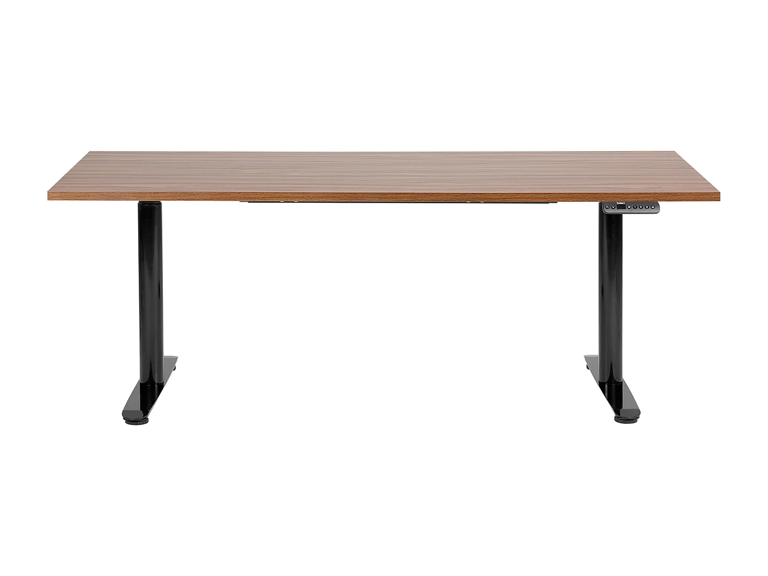 Scrivania regolabile elettricamente legno scuro e nero 180 x 80 cm DESTINAS