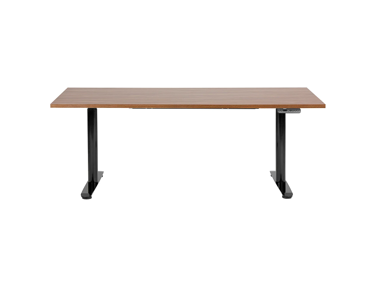 Bureau elektrisch verstelbaar donkerhout/zwart 180 x 80 cm DESTINAS