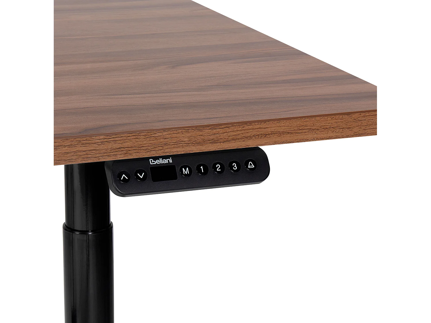 Bureau elektrisch verstelbaar donkerhout/zwart 180 x 80 cm DESTINAS