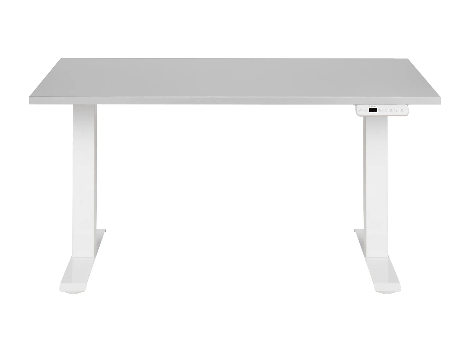 Biurko regulowane elektrycznie 120 x 72 cm szaro-białe DESTINES