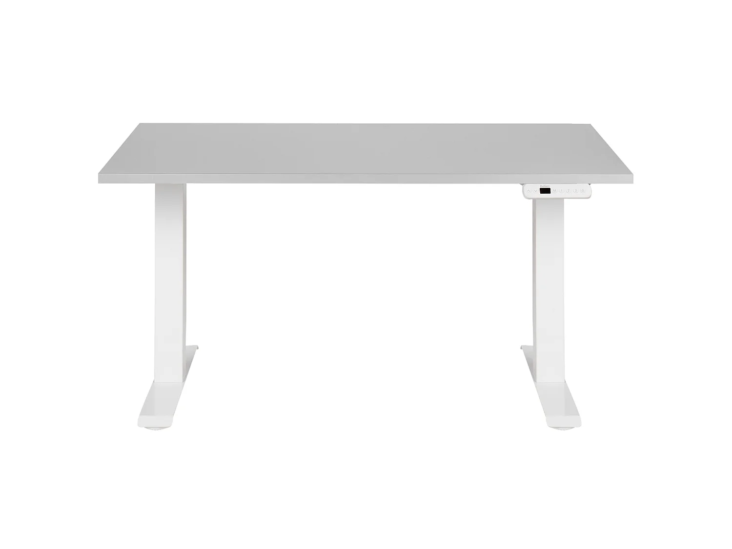 Bureau électrique à hauteur réglable 120 x 72 cm gris et blanc DESTINES