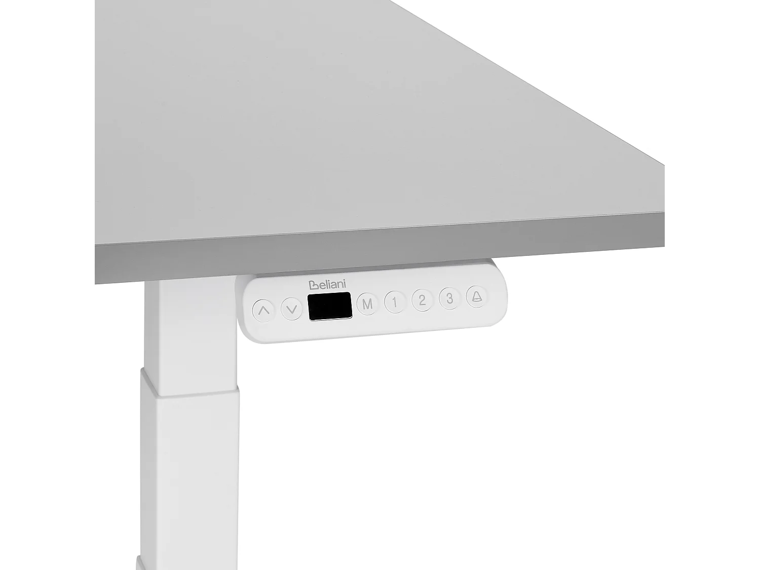 Bureau électrique à hauteur réglable 120 x 72 cm gris et blanc DESTINES