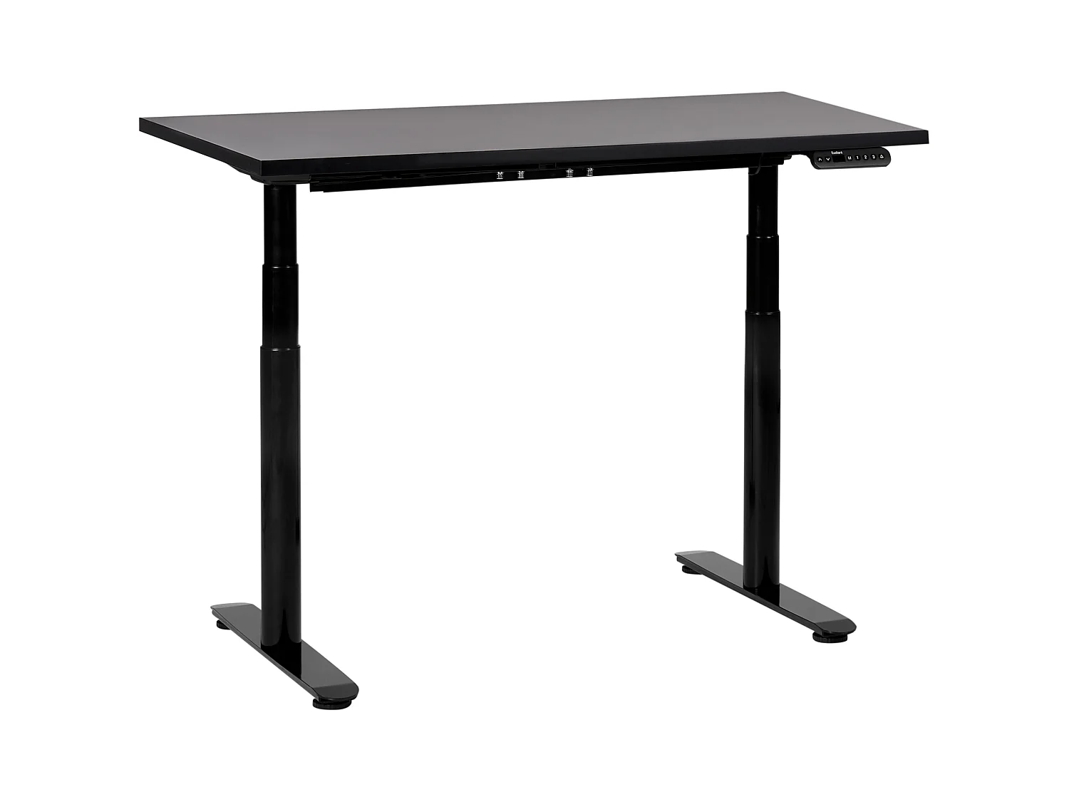 Elektrisch höhenverstellbarer Schreibtisch USB schwarz 120x72 cm DESTINAS