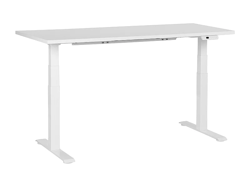 Elektrisch höhenverstellbarer Schreibtisch USB weiß 160x72 cm DESTINES