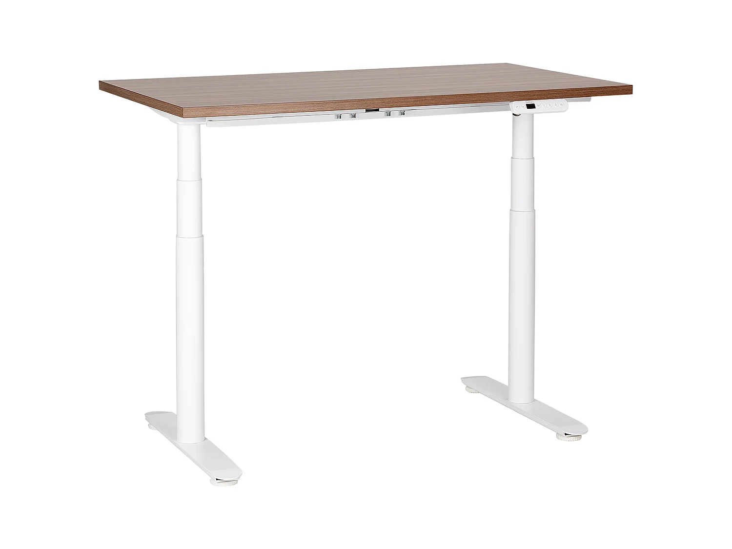 Bureau réglable en hauteur électriquement DESTINAS Marron/blanc 120 cm 72 cm