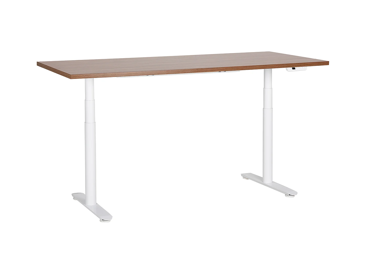 Bureau réglable en hauteur électriquement DESTINAS Marron/blanc 180 cm 80 cm