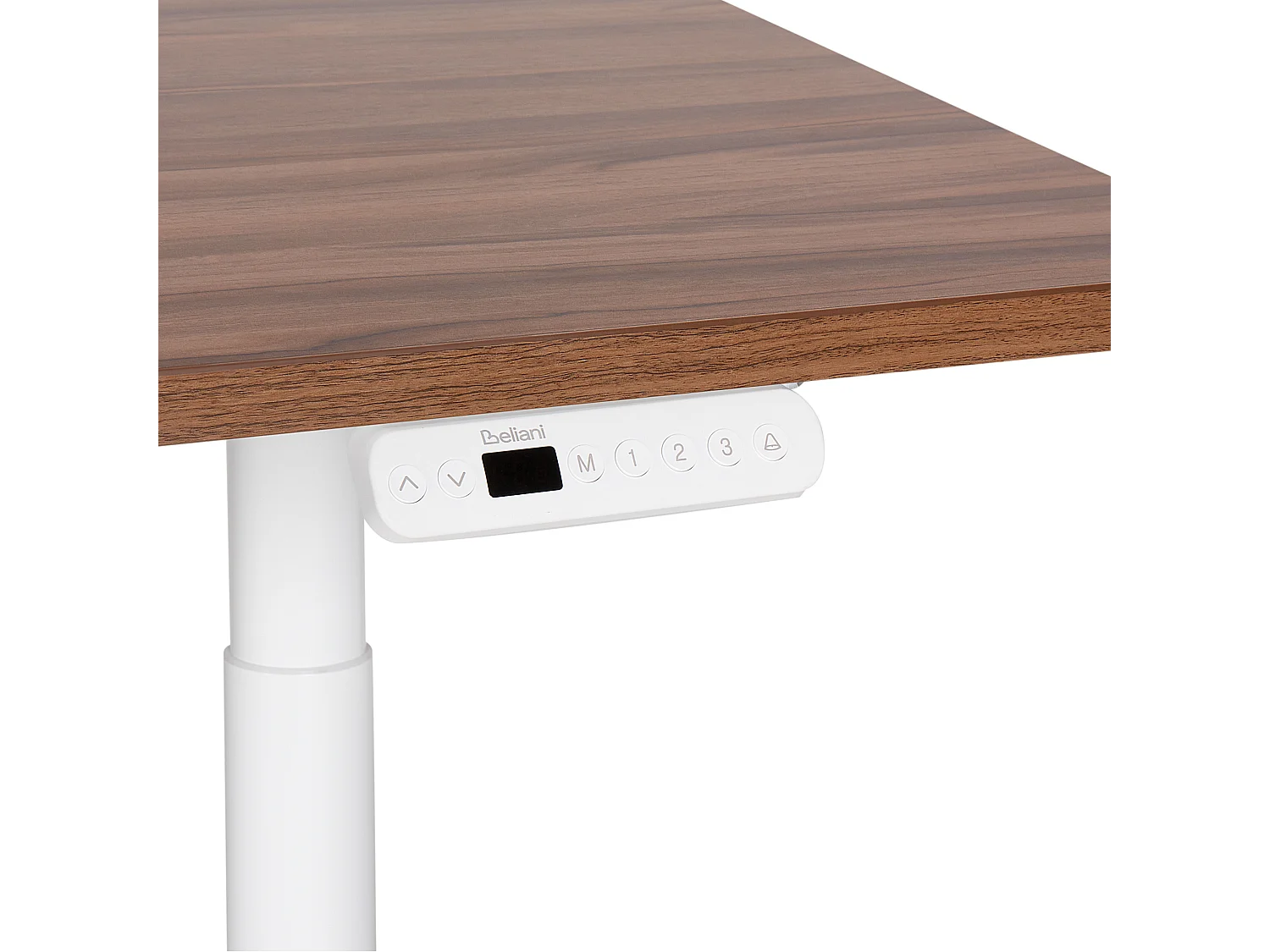 Elektrisch höhenverstellbarer Schreibtisch USB braun/weiß 180x80 cm DESTINAS