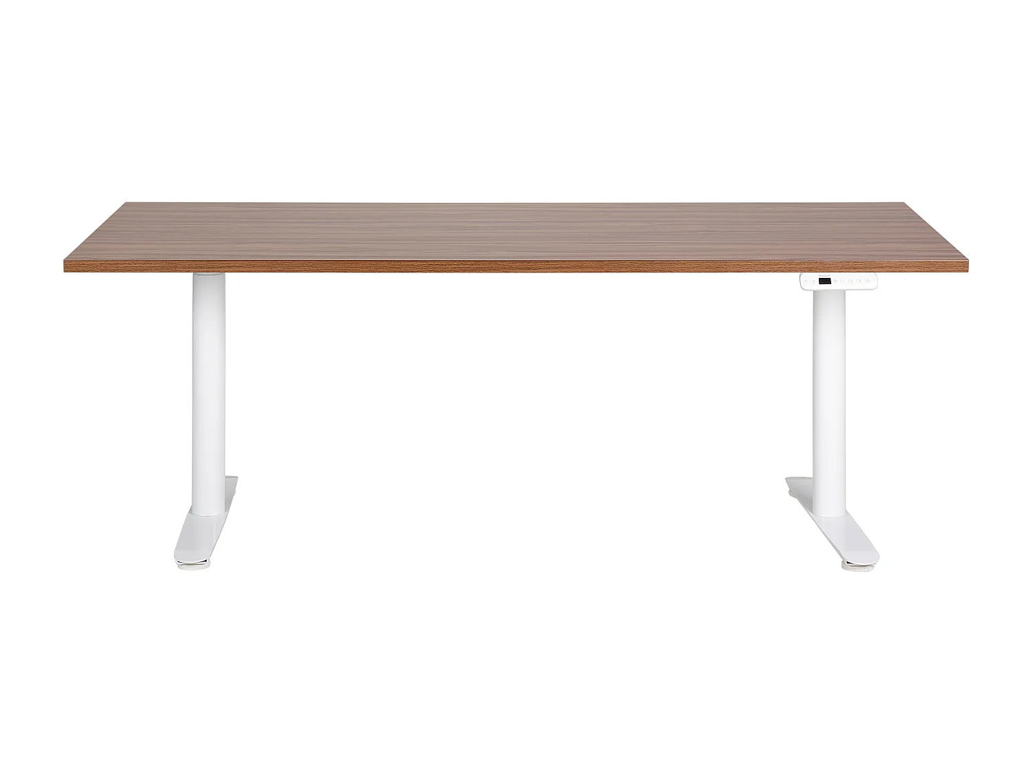 Bureau réglable en hauteur électriquement DESTINAS Marron/blanc 180 cm 80 cm