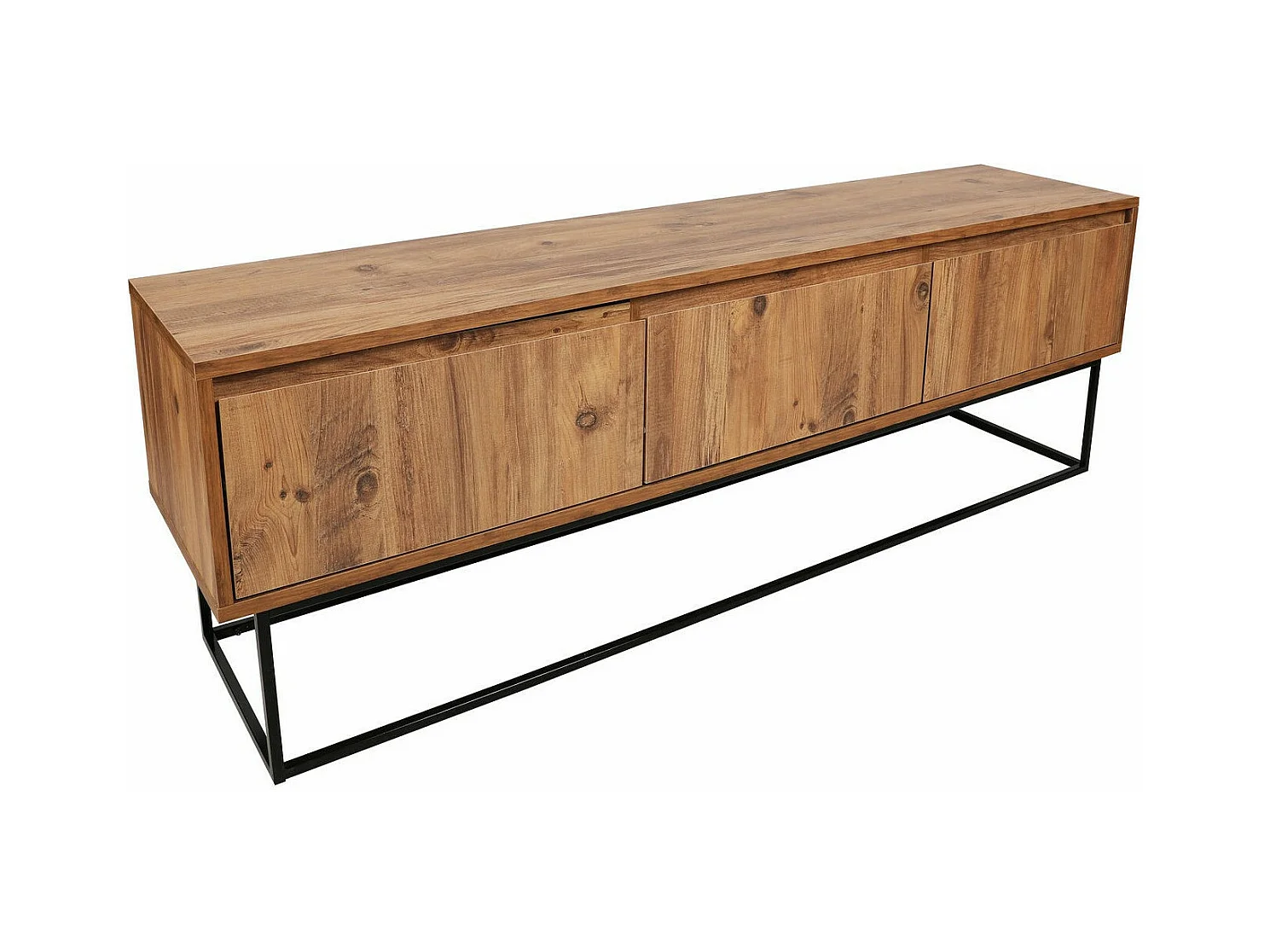 Mesa de tv Kailua 2033, Nogal|Negro, 140x50x40cm