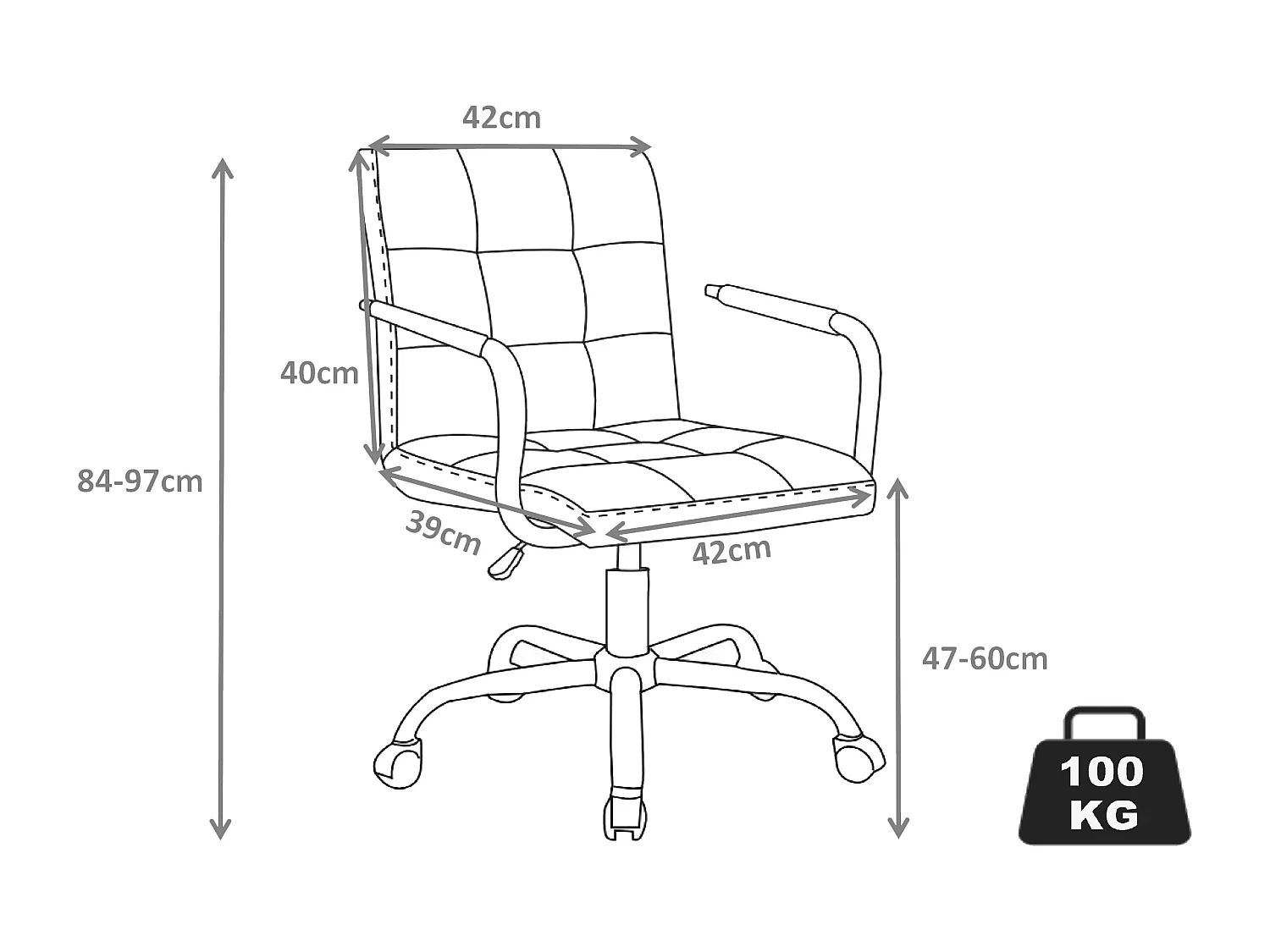 Sedia da ufficio Sedia da scrivania Roluna