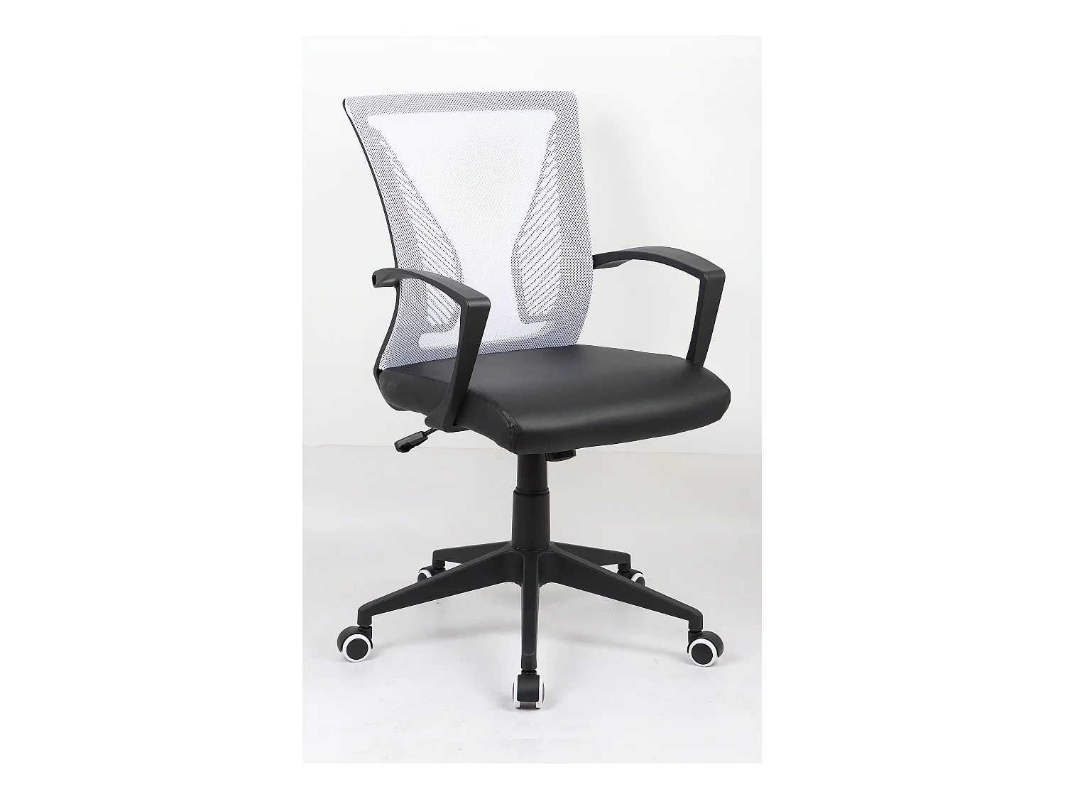 Office chair Offilo PU Black / White approx. H. 92-102 x W. 48 x D. 46 cm