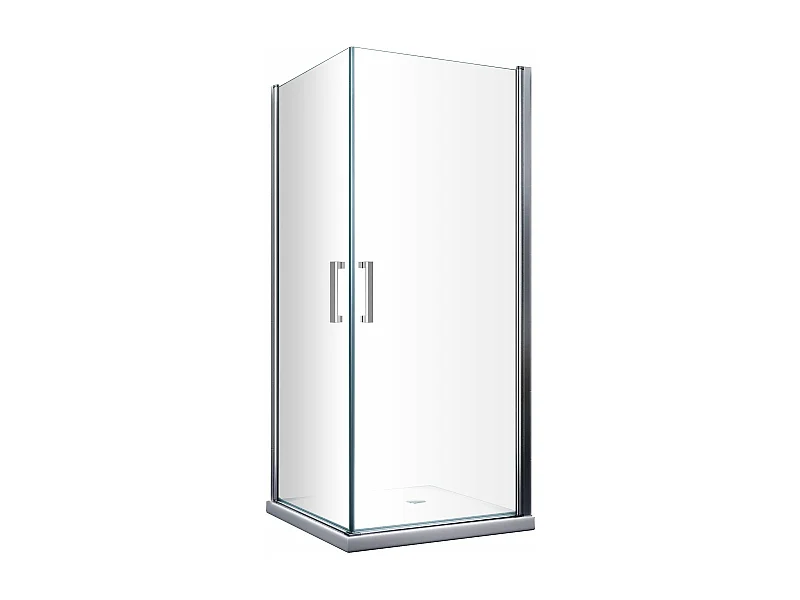 Box Doccia Doppio Battente Angolare Vetro Temperato 8 mm Easy-clean Reversibile 66,5-68,5 x 86,5-88,5 H 200 cm