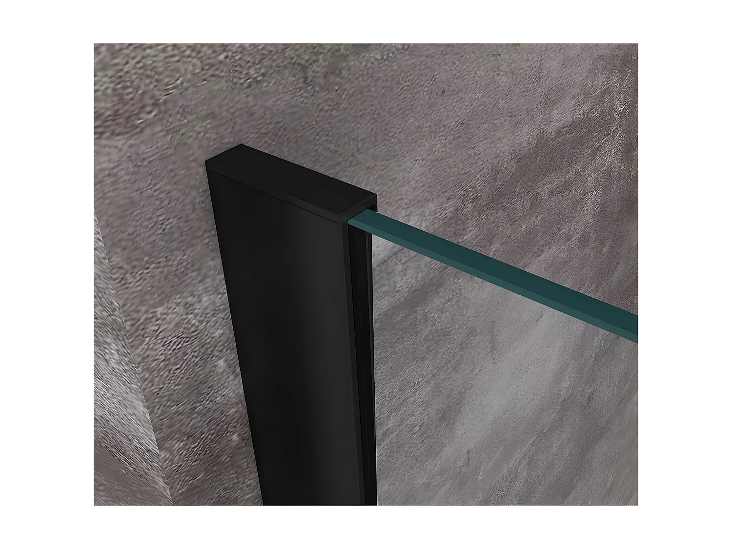 Box Doccia Con 2 Pareti Fisse Laterali e Porta Battente Frontale Roto-traslante 8MM H200 Nero Opaco Misura 100 (98-100) FISSE + PORTA 75 (73-76)