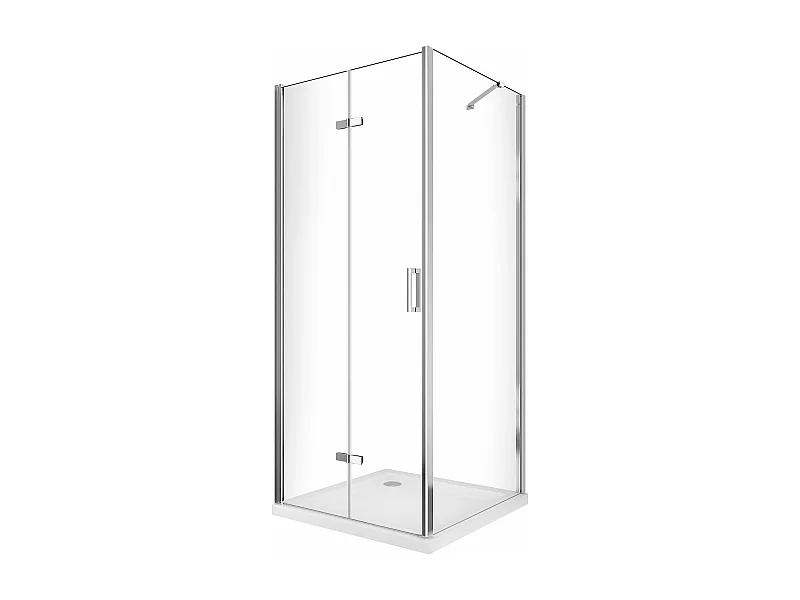 Douche pliante avec ouverture vers l'interieur et un paroi fixe H. 190 - 87,5-90 Fixe – 77,5-80 Porte