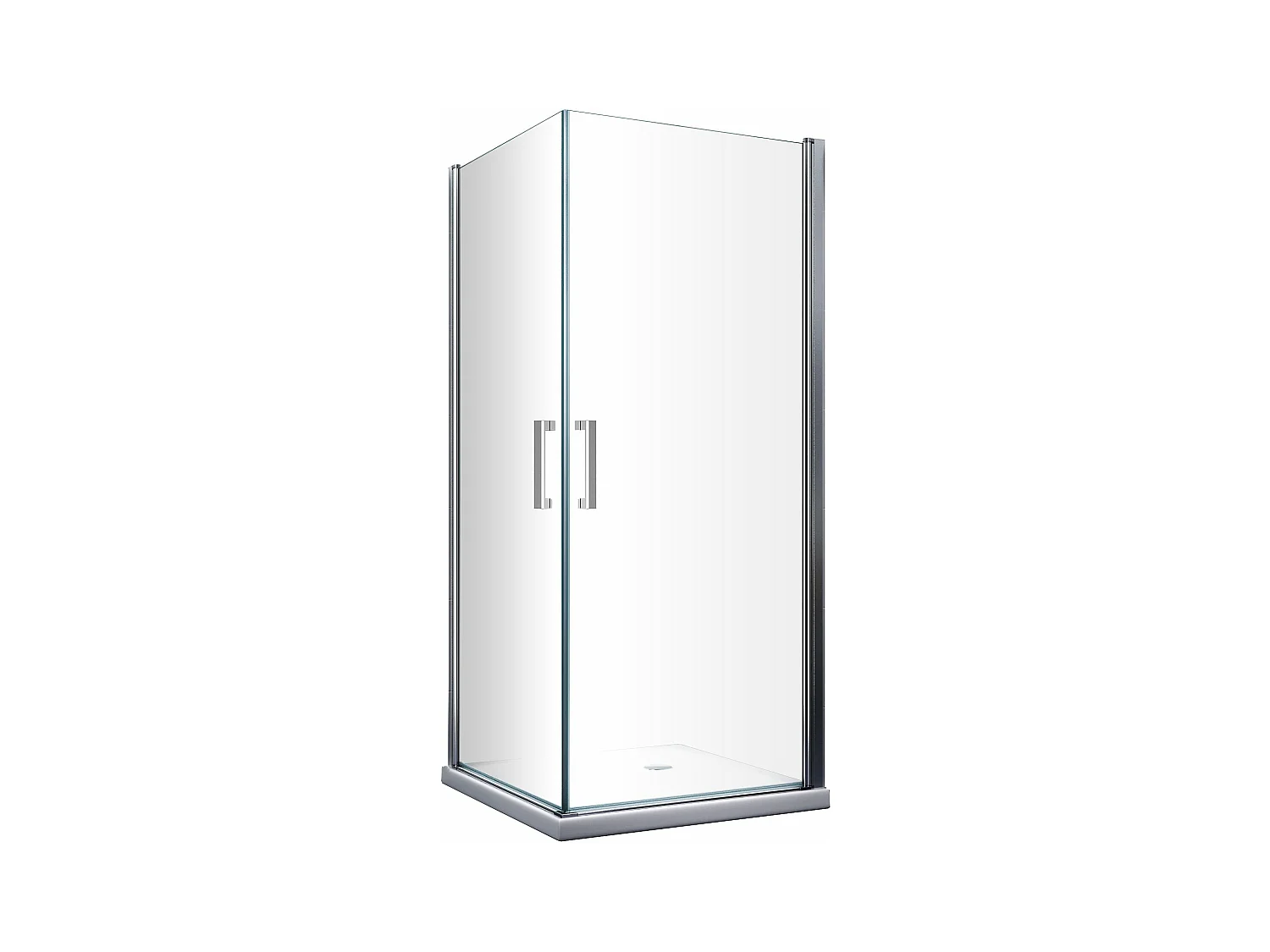 Box Doccia Doppio Battente Angolare Vetro Temperato 8 mm Easy-clean Reversibile 66,5-68,5 x 76,5-78,5 H 200 cm