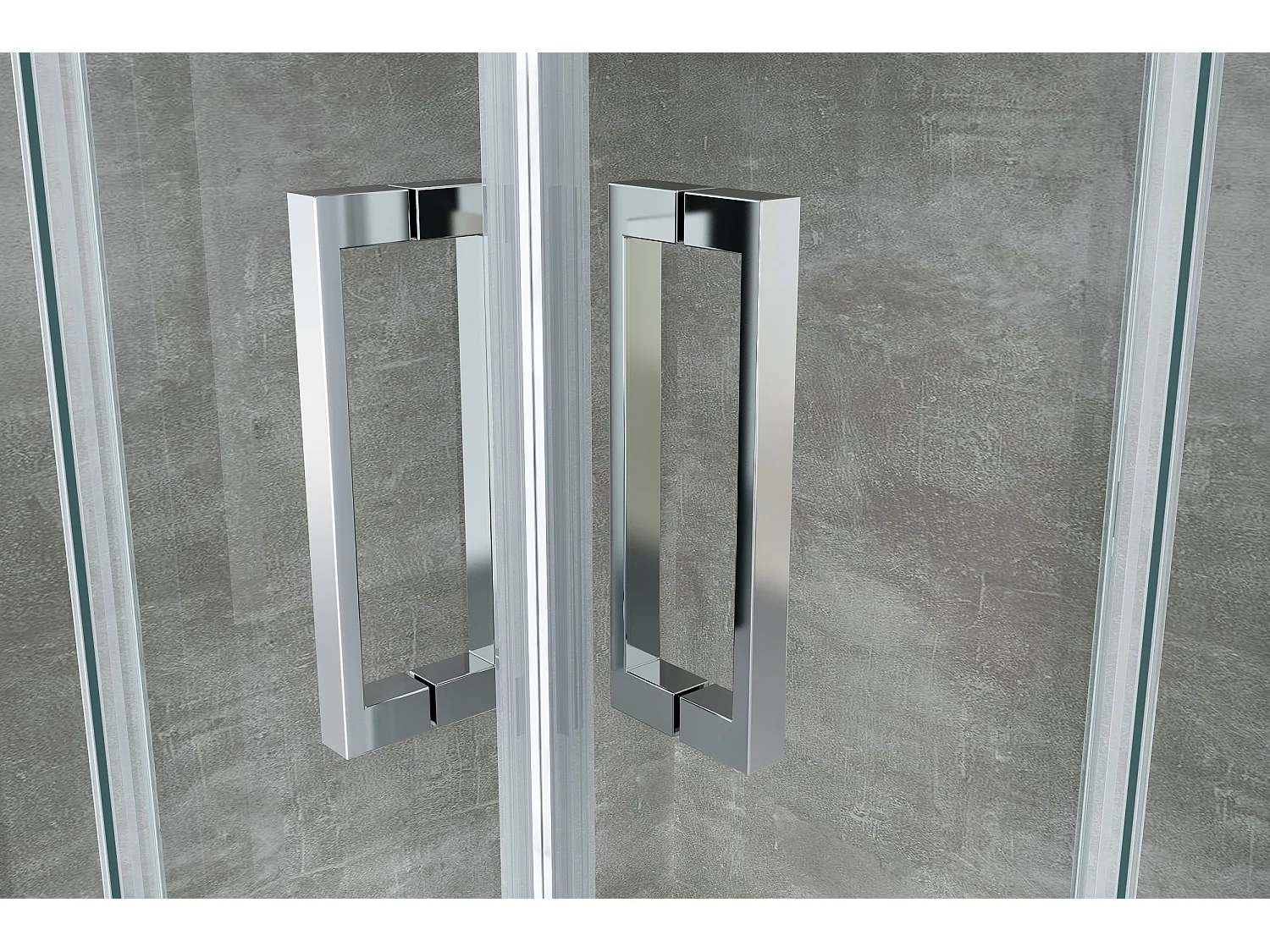 Box doccia 6 mm angolare rettangolare profilo cromo reversibile H.190 80x110