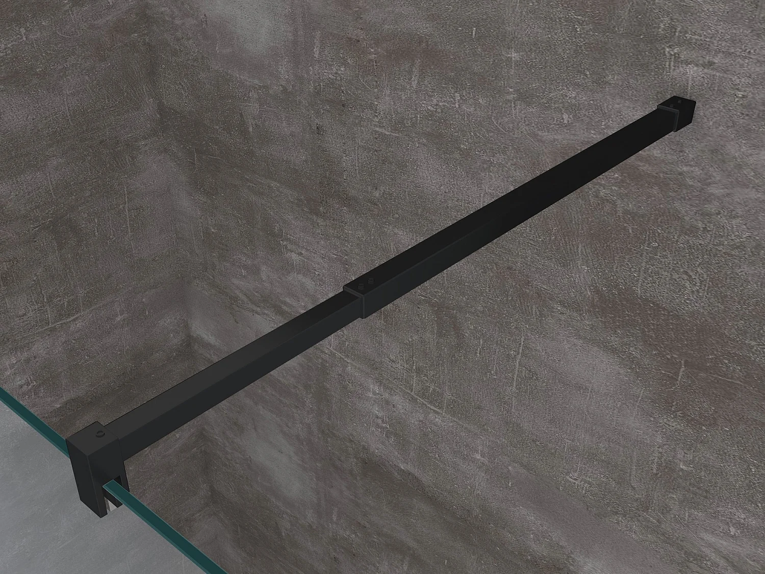 Paroi de Douche d'Angle à l'italienne en Verre Transparent 8MM - Cadre Noir 70x120