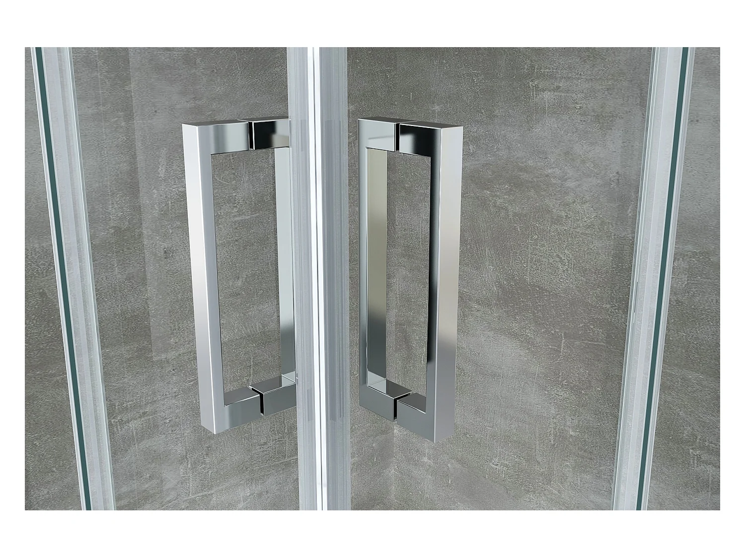 Box doccia 6 mm angolare rettangolare profilo cromo reversibile H.190 90x100