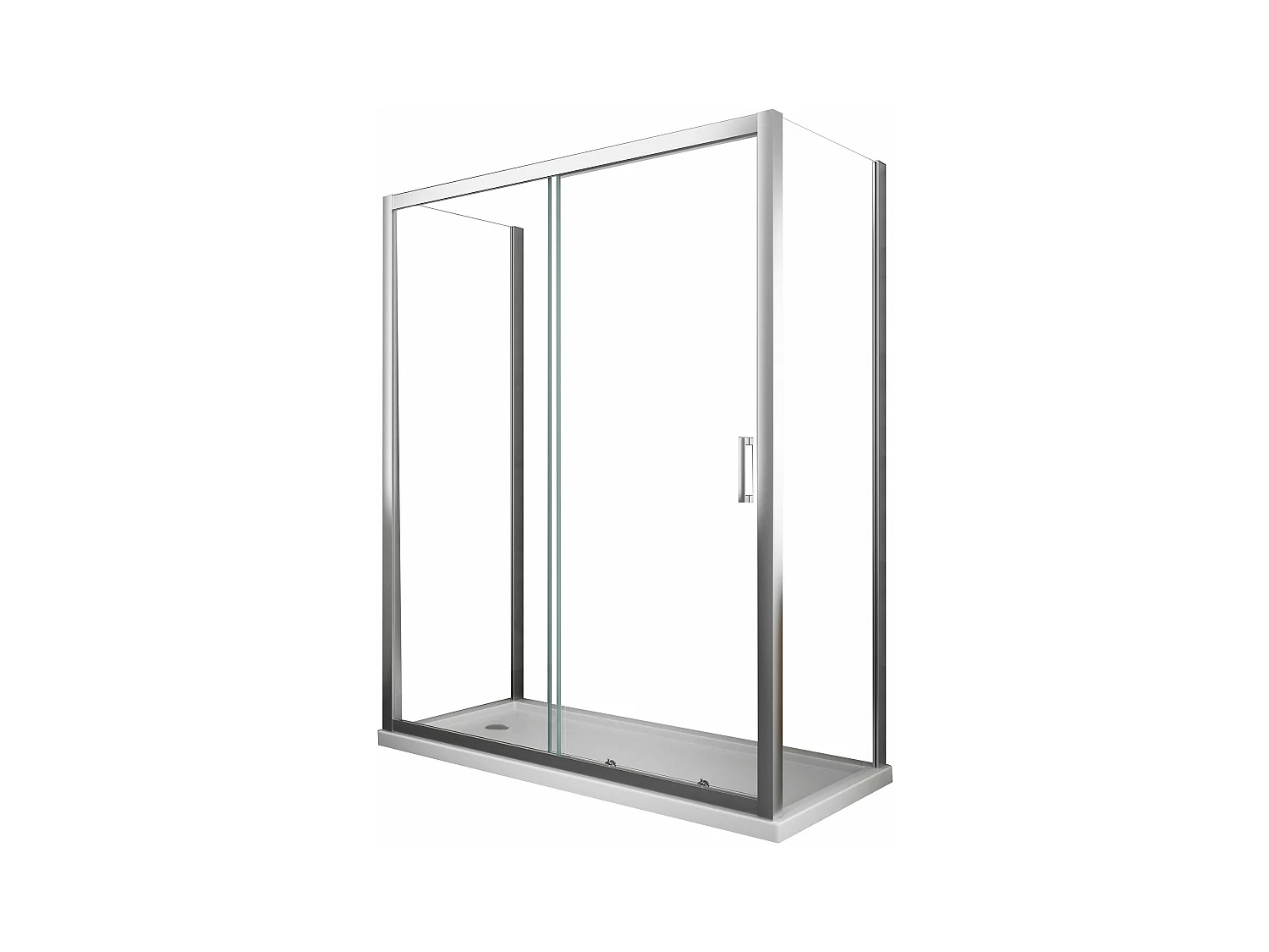 Box Cabina Doccia 3 Lati 2 Fissi E Uno Scorrevole 77,5-80x125-130x77,5-80