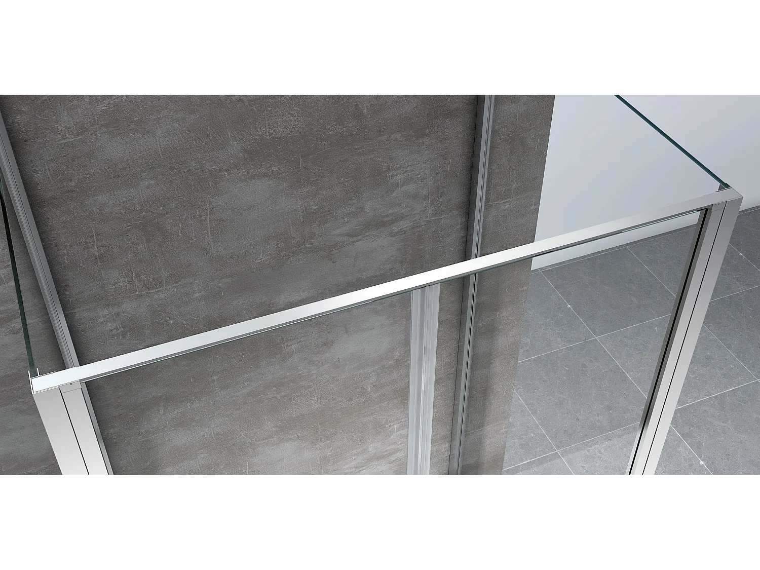 Porta Battente Saloon  + 2 Lati Fissi Box Doccia 6 Mm Cromo 2 Fisse  65-67,5 + Saloon 107-110