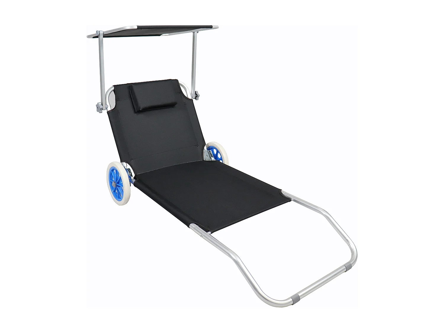 Sun lounger Dach Black Ca. L. 165 x H. 16 x W. 65 cm