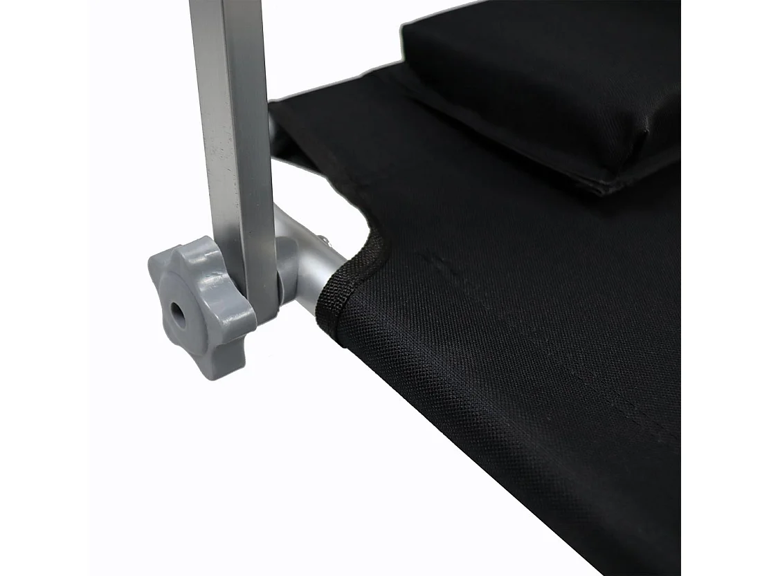 Sun lounger Dach Black Ca. L. 165 x H. 16 x W. 65 cm