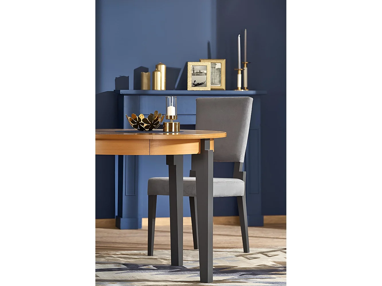 Table à manger Sorbus/Bois/Marron&Anthracite