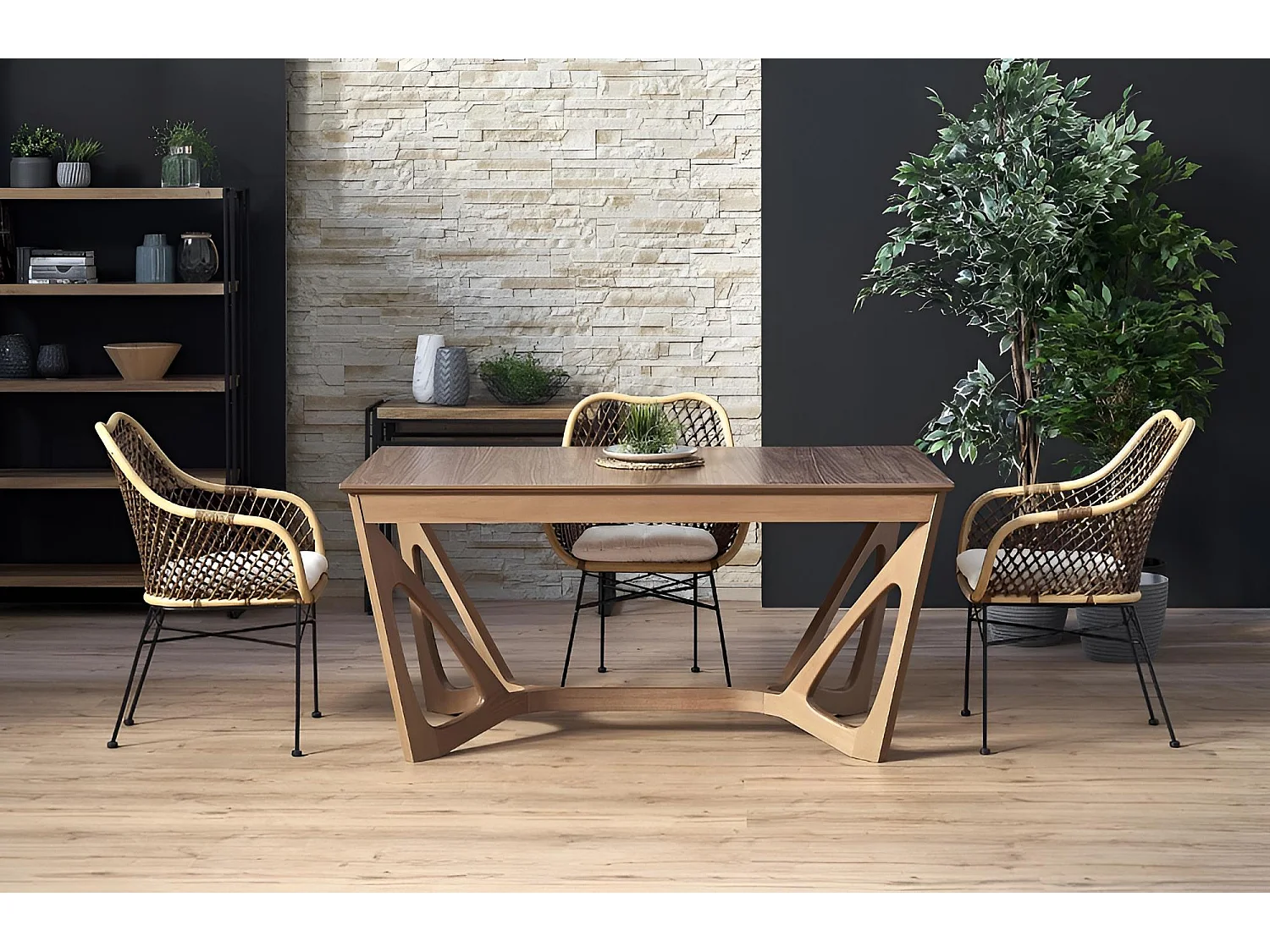 Esstisch Wenanty/Holz/Braun