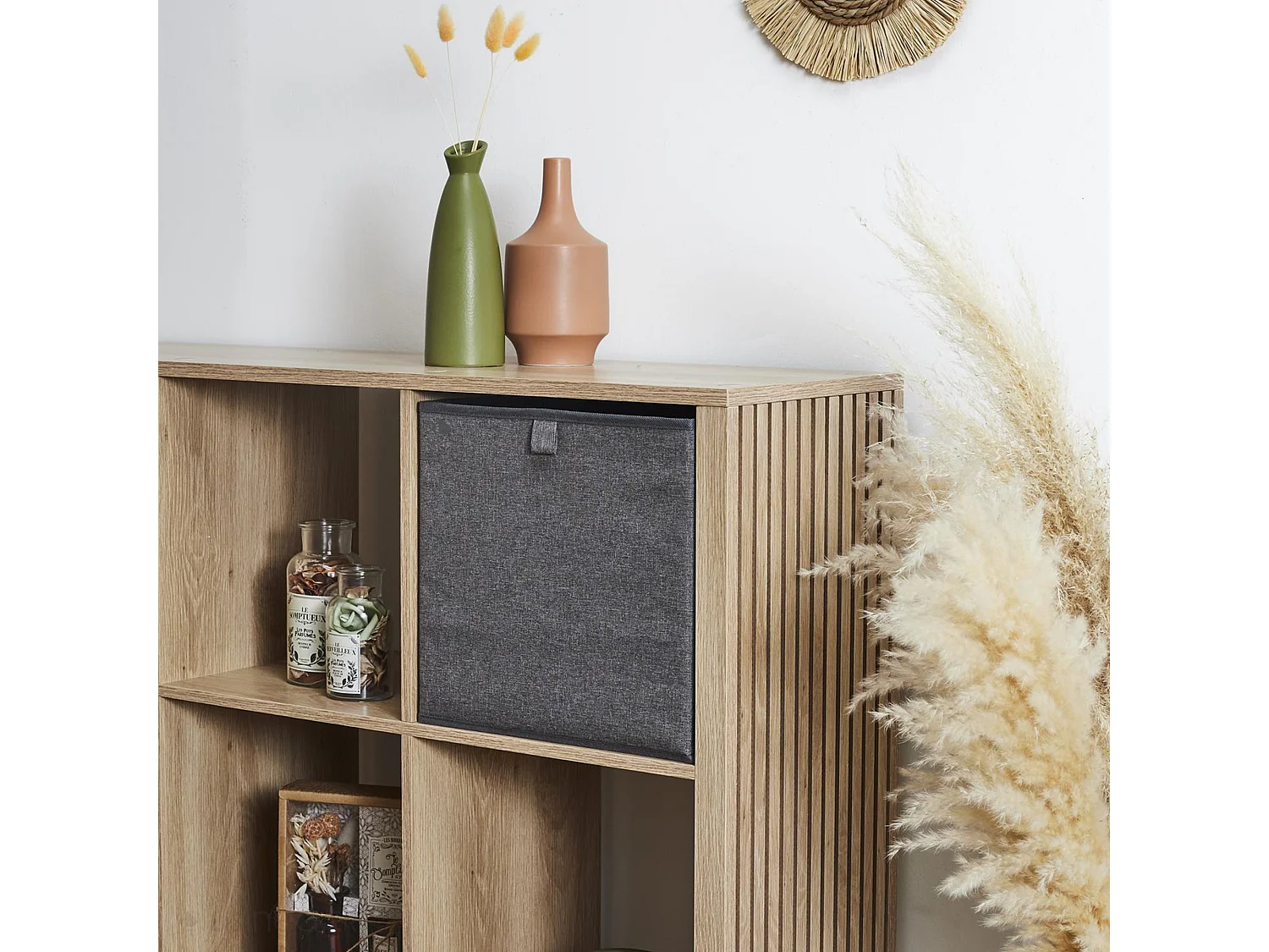 Cube de rangement 30x30x30 cm uni collection SIMPLY gris 27L